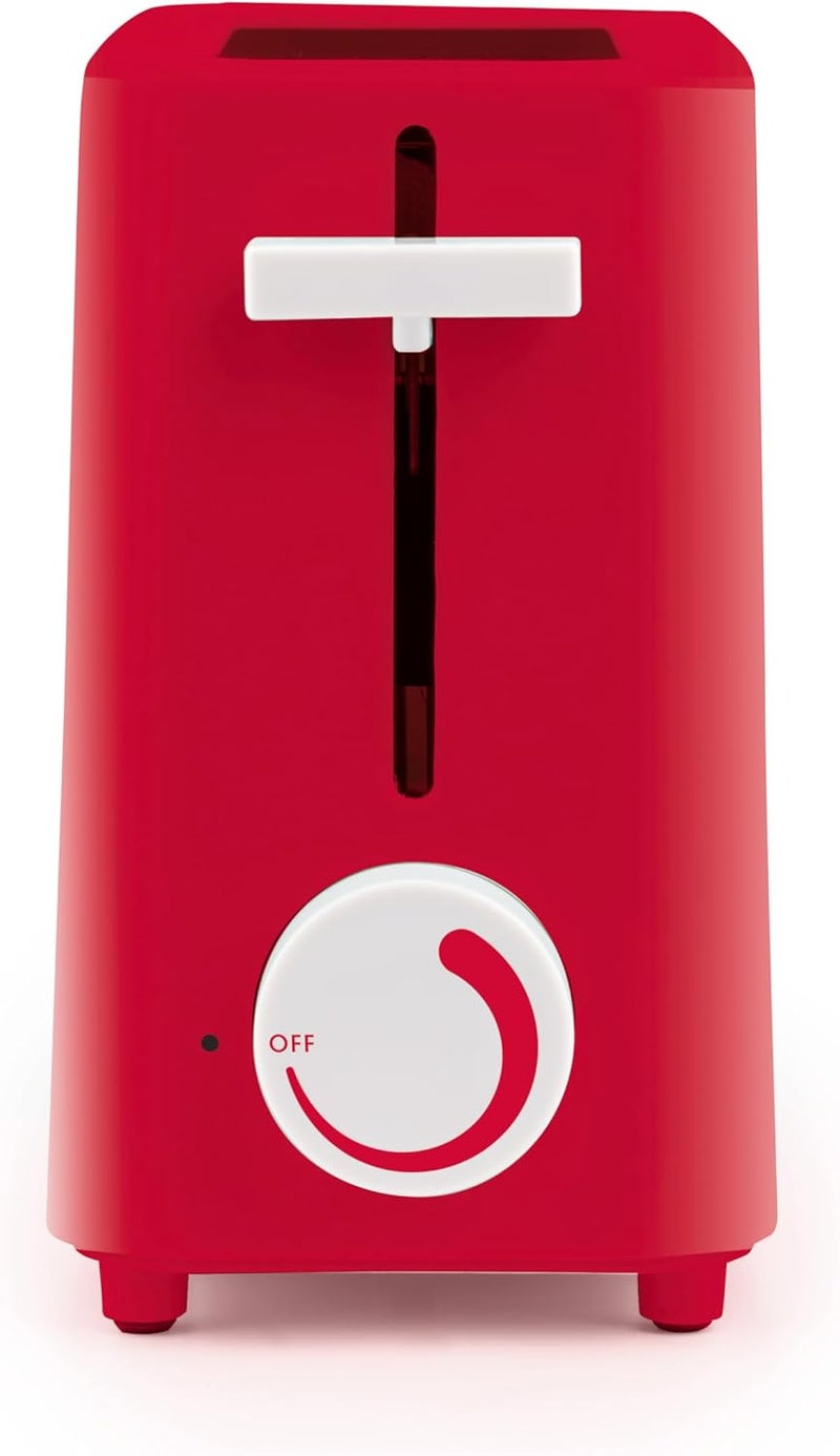 Nostalgia MyMini Single Slice Toaster | 1.25" Wide Slot, Portion Control, Compact Design, Adjustable Temperature, Cancel, Defrost, and Bagel Button | Removable Crumb Tray | Red - Image 4